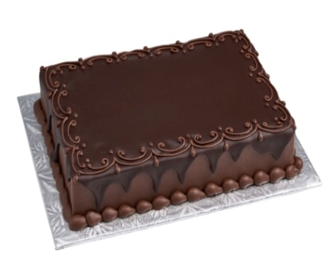 Düz Sade Tasarım 30 Kişilik Çikolatalı Yaş Pasta pasta