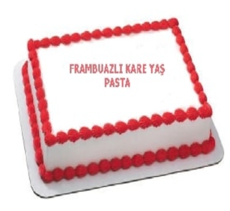 Şık ve Sade Tasarımlı 25 Kişilik Frambuazlı Pasta pasta