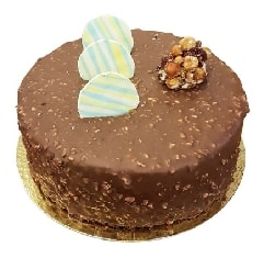Zengin Lezzet Seri 6-9 Kişilik Yuvarlak Sade Çikolatalı pasta